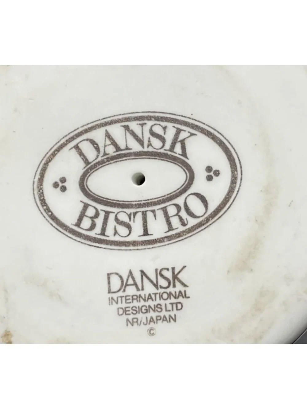 Dansk Bistro Blue Bordered Ceramic Candle Holder 6.5